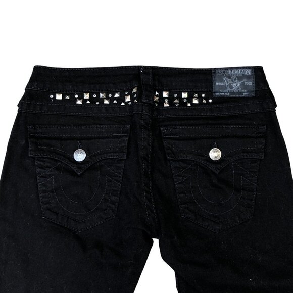 Vintage True Religion Jeans Size 29 JULIE GEMSTONES Black - Picture 1 of 7